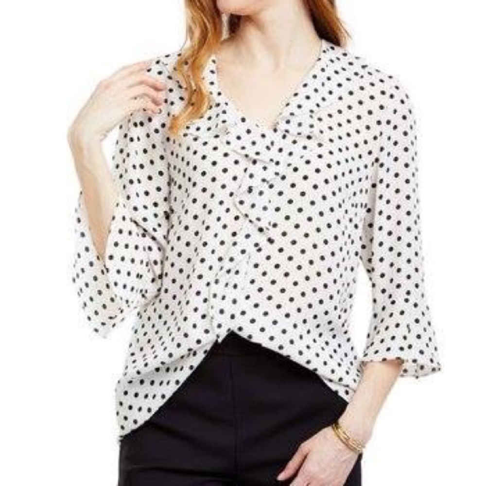 1X Polka Dot Blouse